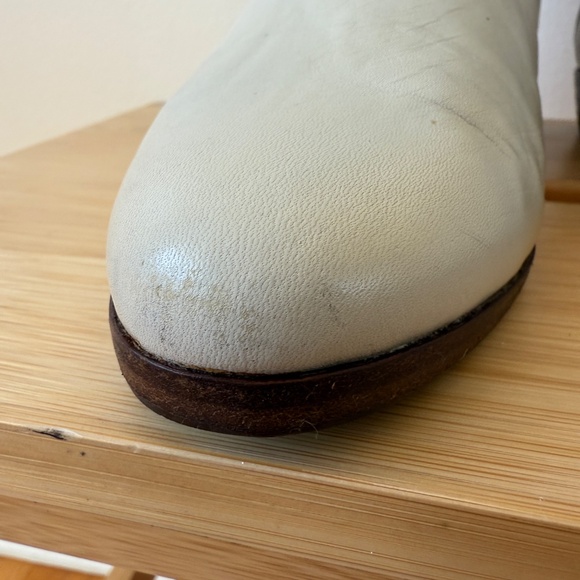 Statement Vintage 70s knee-high boots in creamy white leather with bold multicol - Picture 9 of 12